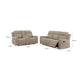 Krio 2pc Manual Reclining Sofa & Loveseat Set | Brown Faux Leather BM337854