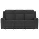 Krio 2pc Manual Reclining Sofa & Loveseat Set | Gray Faux Leather BM337856