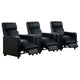 Heena Home Theater Set | 4 Manual Recliners | 2 Consoles | Black Faux Leather BM337863