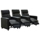 Heena Home Theater Set with 3 Manual Recliners | Black Faux Leather BM337864