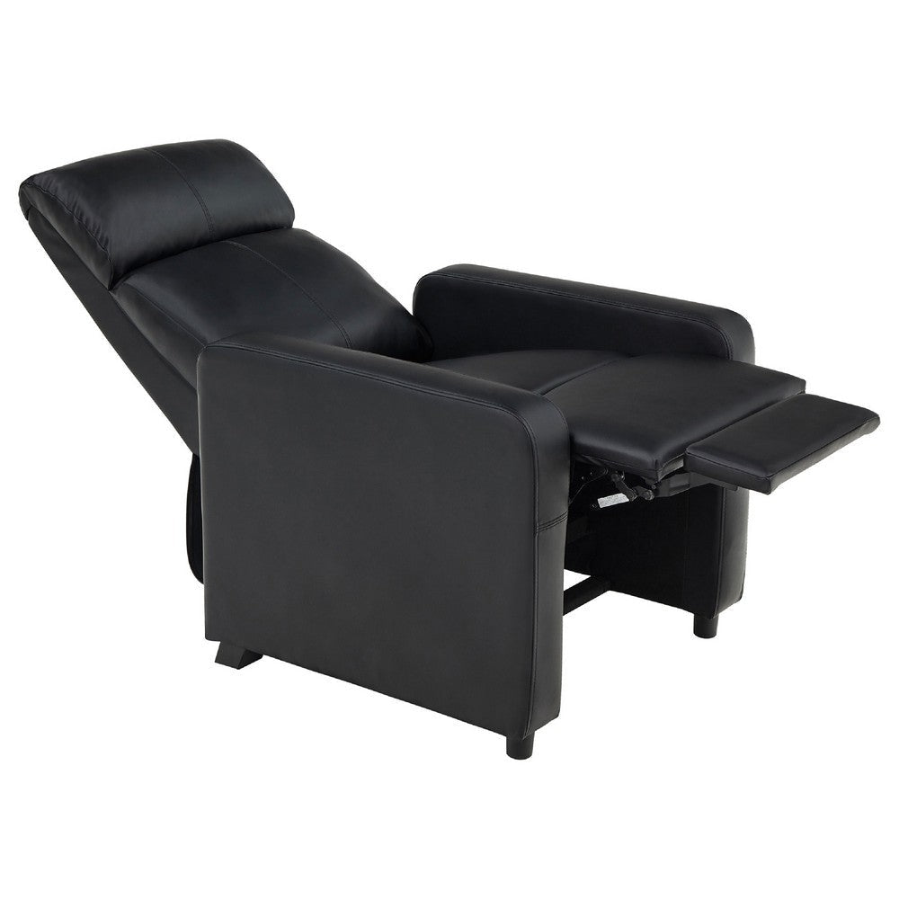 Heena Home Theater Set with 3 Manual Recliners | Black Faux Leather BM337864