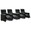 Heena Home Theater Set | 4 Manual Recliners | 1 Console | Black Faux Leather BM337866