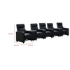 Heena Home Theater Set | 5 Manual Recliners | 2 Consoles | Black Faux Leather BM337867