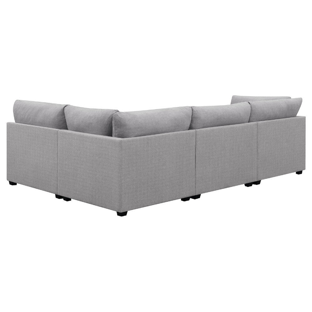 Cambia 4pc Modular L Shaped Sectional Sofa | Gray | 8 Pillows BM337870