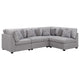 Cambia 4pc Modular L Shaped Sectional Sofa | Gray | 8 Pillows