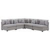 Cambia 5pc Modular L Shaped Sectional Sofa | Gray | 10 Pillows