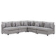 Cambia 5pc Modular L Shaped Sectional Sofa | Gray | 10 Pillows