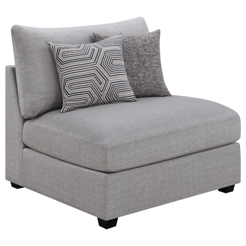 Cambia 5pc Modular Sectional Sofa with Ottoman | Gray | 8 Pillows BM337872