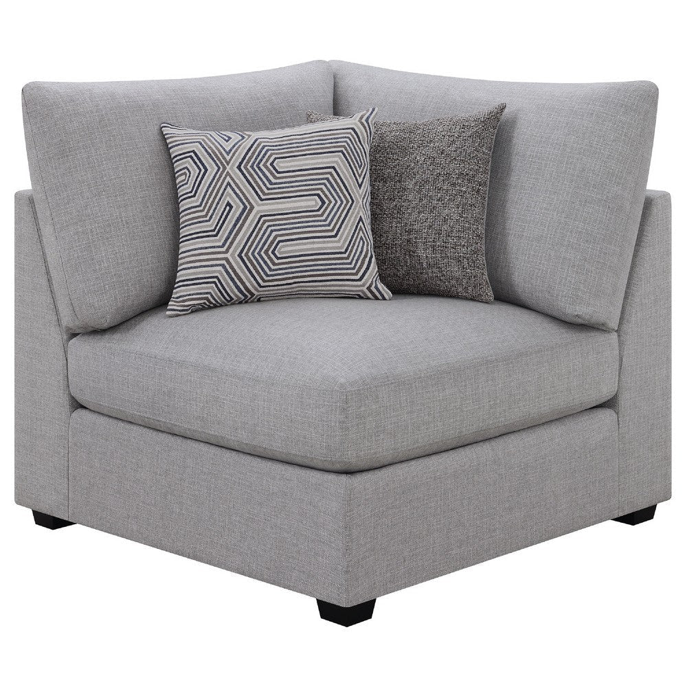 Cambia 5pc Modular Sectional Sofa with Ottoman | Gray | 8 Pillows BM337872