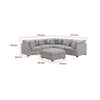 Cambia 6pc Modular L Shaped Sectional Sofa with Ottoman | Gray | 10 Pillows BM337873