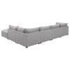 Cambia 6pc Modular Sectional Sofa with Ottoman | 10 Pillows | Gray BM337874