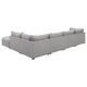 Cambia 6pc Modular Sectional Sofa with Ottoman | 10 Pillows | Gray BM337874