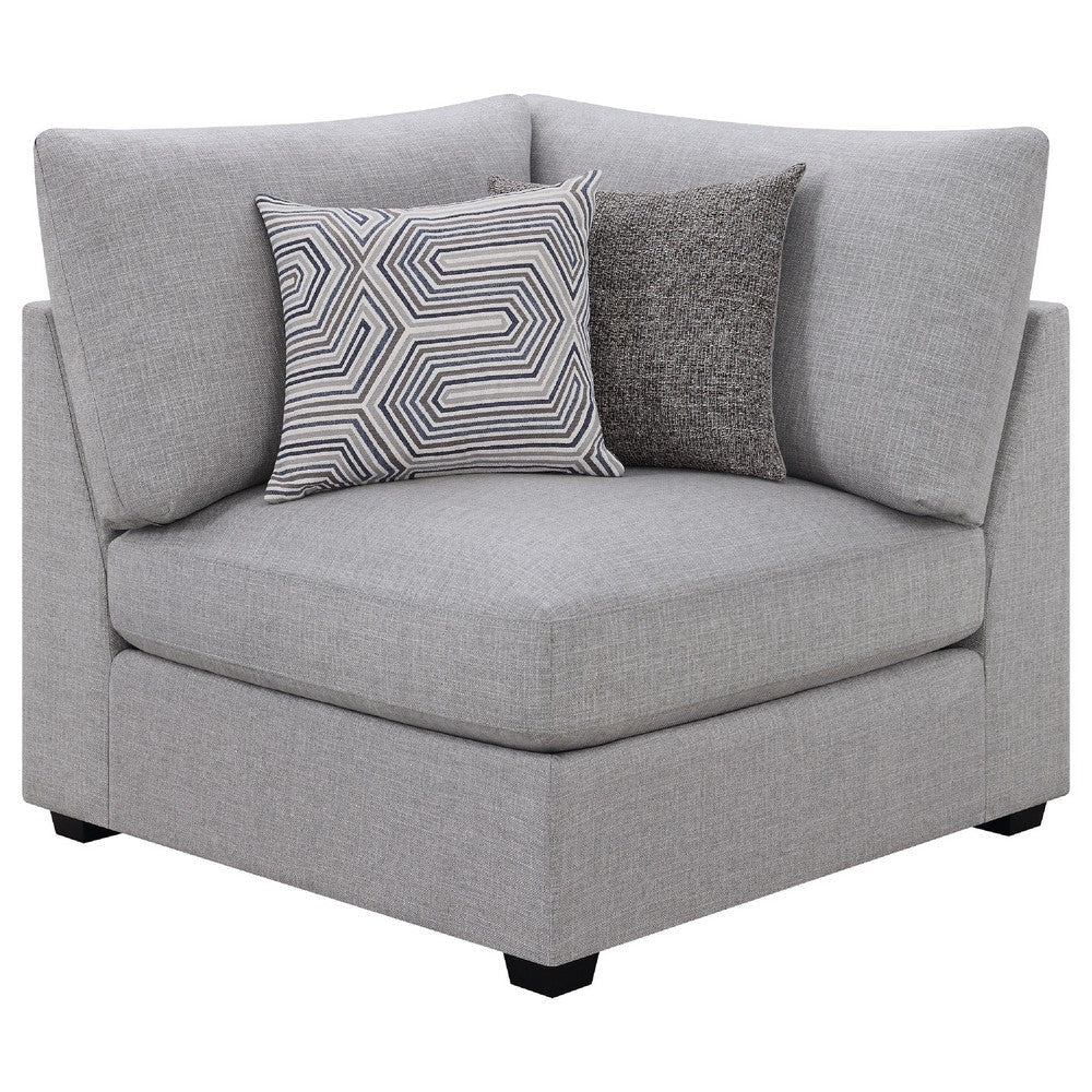 Cambia 6pc Modular Sectional Sofa with Ottoman | 10 Pillows | Gray BM337874