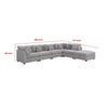 Cambia 6pc Modular Sectional Sofa with Ottoman | 10 Pillows | Gray BM337874