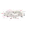 Lahe 6 Piece Modular Sectional Sofa with Ottoman | 3 Pillows | Ivory BM337878