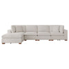 Lahe 5 Piece Modular Sectional with Ottoman | 3 Pillows | Ivory BM337879