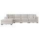 Lahe 5 Piece Modular Sectional with Ottoman | 3 Pillows | Ivory BM337879