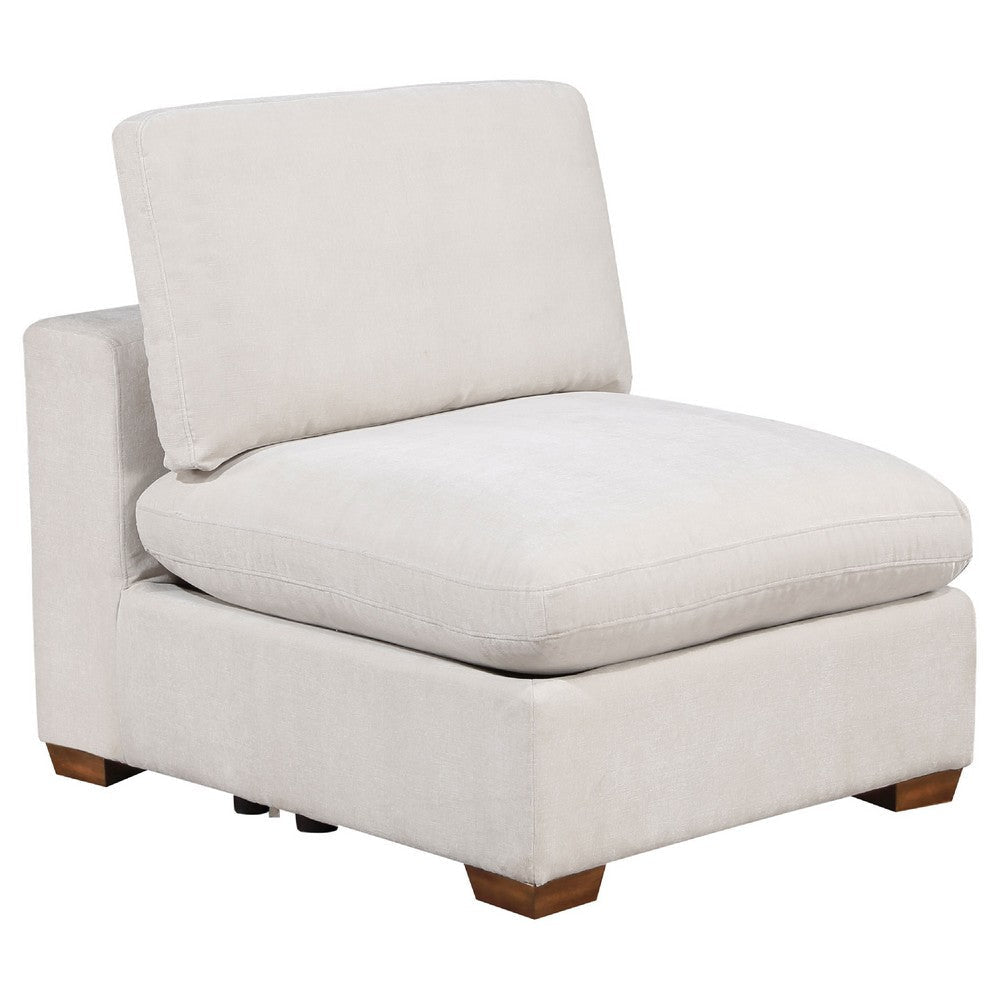 Lahe 5 Piece Modular Sectional with Ottoman | 3 Pillows | Ivory BM337879