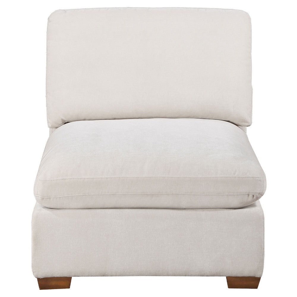 Lahe 5 Piece Modular Sectional with Ottoman | 3 Pillows | Ivory BM337879