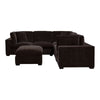 Lahe 6 Piece Modular Sectional with Ottoman | 3 Pillows | Dark Brown BM337880