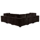 Lahe 6pc Modular Sectional Sofa with Ottoman | Dark Brown | 3 Pillows BM337881