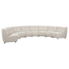 Hia 8 Piece L Shaped Modular Sectional Sofa | Tufted Ivory