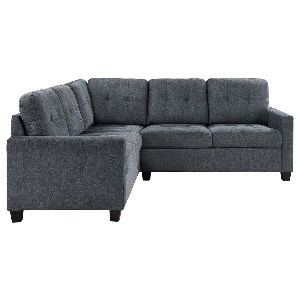 Seh 3 Piece L Shaped Sectional Sofa | Steel Gray | Track Armrests BM337885