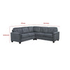 Seh 3 Piece L Shaped Sectional Sofa | Steel Gray | Track Armrests BM337885