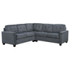 Seh 3 Piece L Shaped Sectional Sofa | Steel Gray | Track Armrests