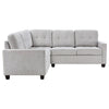 Seh 3 Piece L Shaped Sectional Sofa | Steel Beige | Track Armrests BM337886