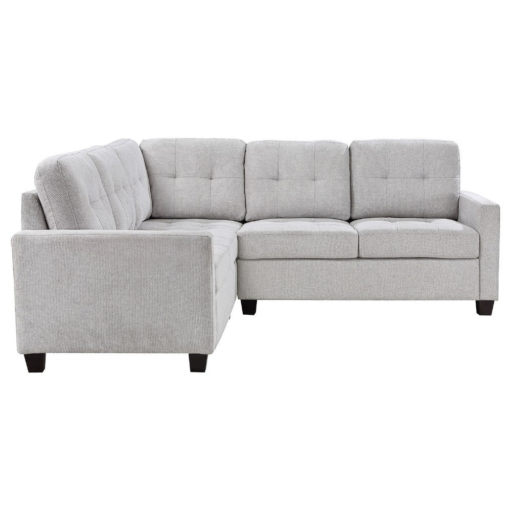Seh 3 Piece L Shaped Sectional Sofa | Steel Beige | Track Armrests BM337886