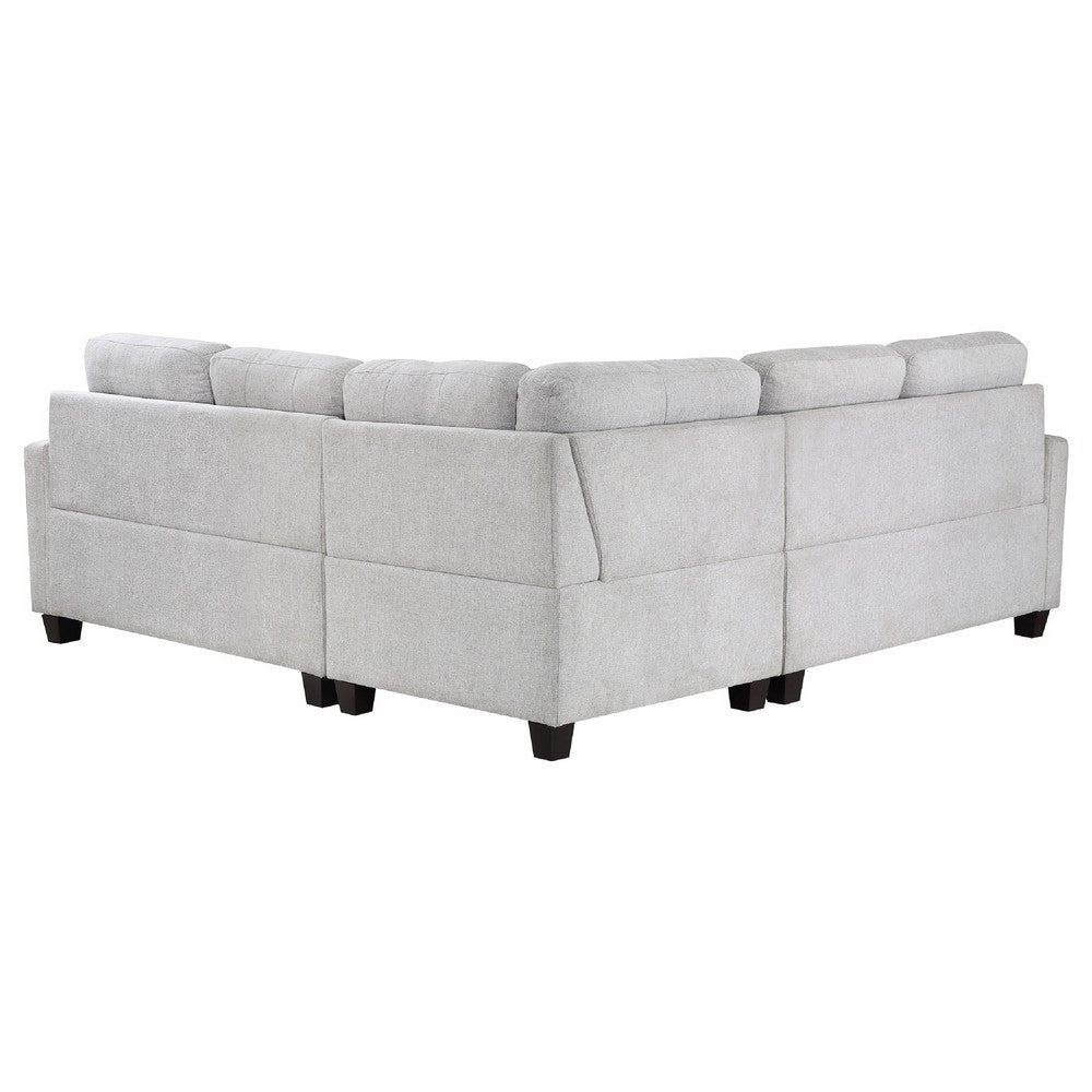 Seh 3 Piece L Shaped Sectional Sofa | Steel Beige | Track Armrests BM337886