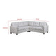 Seh 3 Piece L Shaped Sectional Sofa | Steel Beige | Track Armrests BM337886