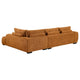Cace Sectional Sofa and Ottoman Chaise Set | 2 Pillow | Orange BM337887