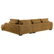 Cace Sectional Sofa and Ottoman Chaise Set | 2 Pillow | Amber Brown BM337888