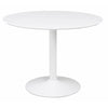 Wora 5 Piece Dining Set | Round White Table Top | 4 Black Side Chairs BM337889