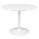 Wora 5 Piece Dining Set | Round White Table Top | 4 Black Side Chairs BM337889