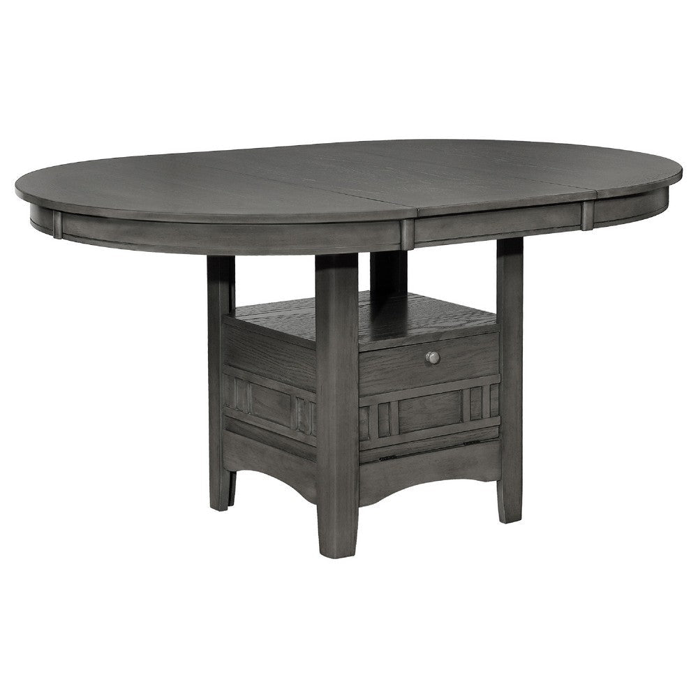 Lessa 5 Piece Dining Set | Gray | 4 Padded Chairs | Expandable Leaf BM337891