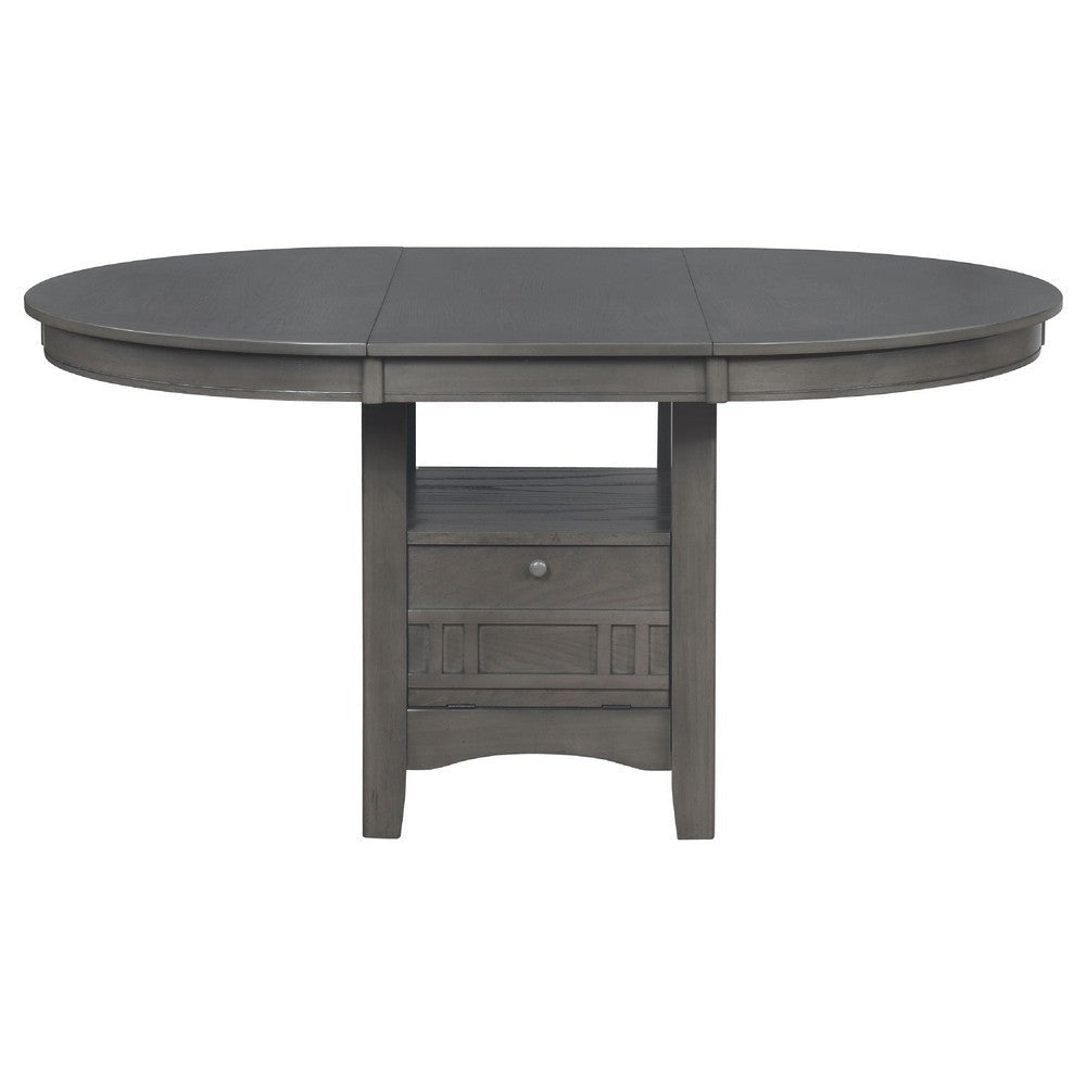Lessa 5 Piece Dining Set | Gray | 4 Padded Chairs | Expandable Leaf BM337891