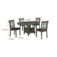 Lessa 5 Piece Dining Set | Gray | 4 Padded Chairs | Expandable Leaf BM337891