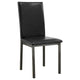 Raza Dining Table Set | Weathered Gray | 4 Black Faux Leather Chairs BM337893