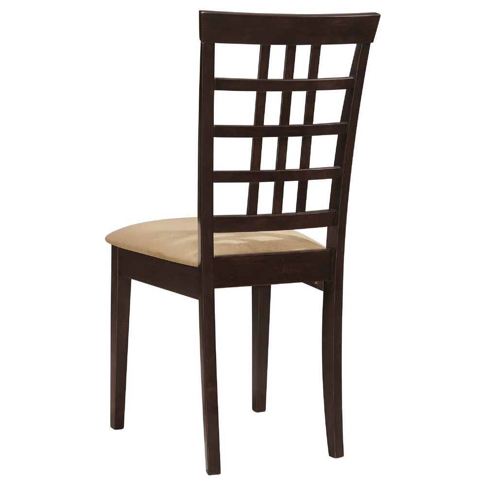 Elso Dining Set | Table w Drop Leaf | Brown | 3 Lattice Style Chair BM337894