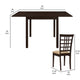 Elso Dining Set | Table w Drop Leaf | Brown | 3 Lattice Style Chair BM337894