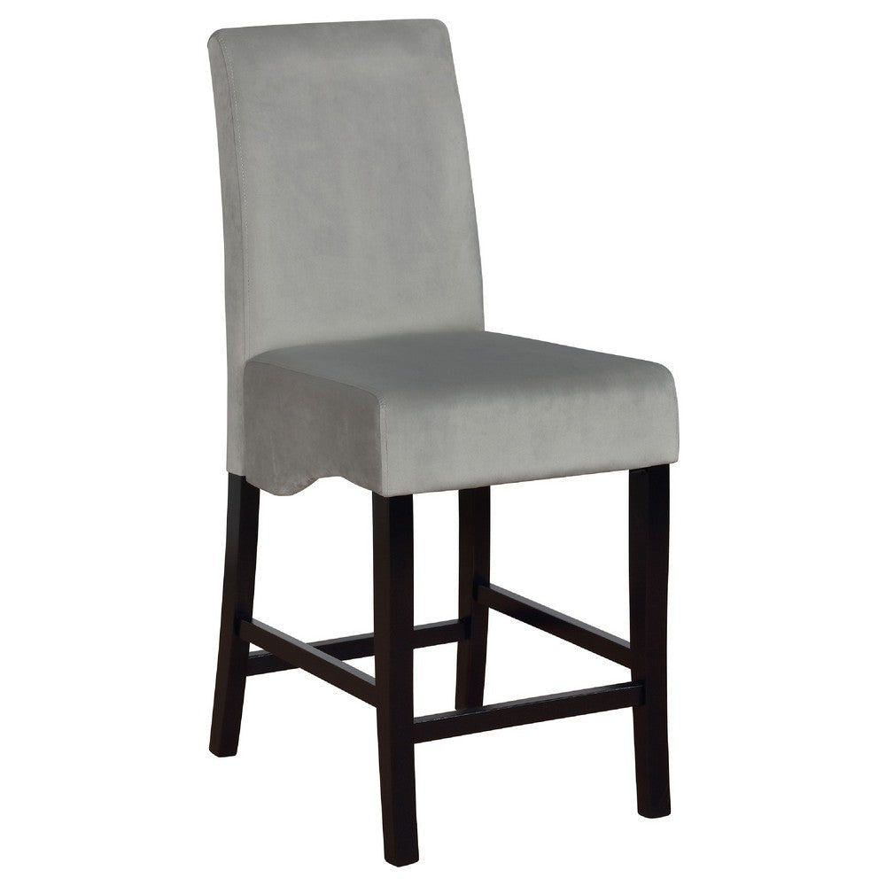 Tela 9pc Counter Height Dining Set | Black Wood Table | 8 Gray Chairs BM337903