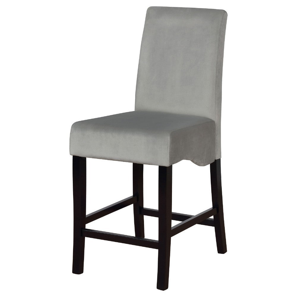 Tela 9pc Counter Height Dining Set | Black Wood Table | 8 Gray Chairs BM337903