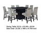 Tela 9pc Counter Height Dining Set | Black Wood Table | 8 Gray Chairs BM337903