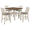 Soti Counter Height Dining Table and 4 Chairs | White | Extendable Top