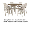 Soti Counter Height Dining Table and 6 Chairs | White | Extendable Top BM337912
