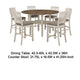 Soti Counter Height Dining Table and 6 Chairs | White | Extendable Top BM337912