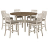 Soti Counter Height Dining Table and 6 Chairs | White | Extendable Top